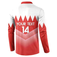 Custom Bahrain Football Button Sweatshirt Muharabi Dilmun Sporty Style - Wonder Print Shop