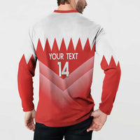 Custom Bahrain Football Button Sweatshirt Muharabi Dilmun Sporty Style - Wonder Print Shop