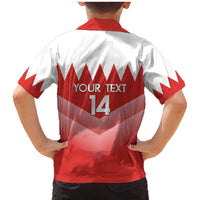 Custom Bahrain Football Family Matching Mermaid Dress and Hawaiian Shirt Muharabi Dilmun Sporty Style - Wonder Print Shop