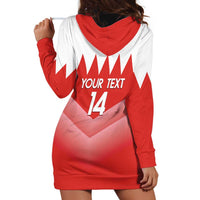 Custom Bahrain Football Hoodie Dress Muharabi Dilmun Sporty Style - Wonder Print Shop