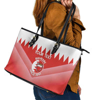 Custom Bahrain Football Leather Tote Bag Muharabi Dilmun Sporty Style - Wonder Print Shop