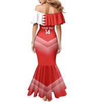 Custom Bahrain Football Mermaid Dress Muharabi Dilmun Sporty Style - Wonder Print Shop