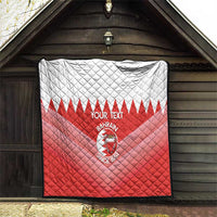 Custom Bahrain Football Quilt Muharabi Dilmun Sporty Style - Wonder Print Shop