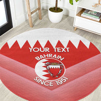 Custom Bahrain Football Round Carpet Muharabi Dilmun Sporty Style