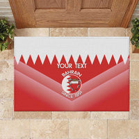 Custom Bahrain Football Rubber Doormat Muharabi Dilmun Sporty Style - Wonder Print Shop