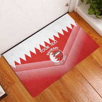 Custom Bahrain Football Rubber Doormat Muharabi Dilmun Sporty Style - Wonder Print Shop