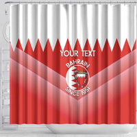 Custom Bahrain Football Shower Curtain Muharabi Dilmun Sporty Style