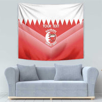 Custom Bahrain Football Tapestry Muharabi Dilmun Sporty Style - Wonder Print Shop