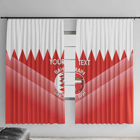 Custom Bahrain Football Window Curtain Muharabi Dilmun Sporty Style - Wonder Print Shop