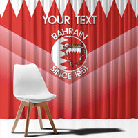 Custom Bahrain Football Window Curtain Muharabi Dilmun Sporty Style - Wonder Print Shop