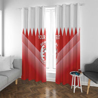 Custom Bahrain Football Window Curtain Muharabi Dilmun Sporty Style - Wonder Print Shop
