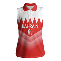 Custom Bahrain Football Women Sleeveless Polo Shirt Muharabi Dilmun Sporty Style - Wonder Print Shop