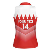 Custom Bahrain Football Women Sleeveless Polo Shirt Muharabi Dilmun Sporty Style - Wonder Print Shop