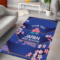 Custom Japan Rugby Area Rug Go Brave Blossoms - Wonder Print Shop