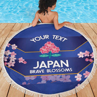 Custom Japan Rugby Beach Blanket Go Brave Blossoms - Wonder Print Shop