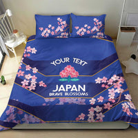 Custom Japan Rugby Bedding Set Go Brave Blossoms - Wonder Print Shop