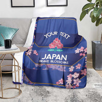 Custom Japan Rugby Blanket Go Brave Blossoms