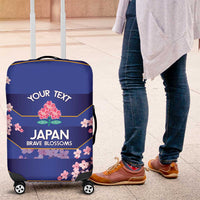 Custom Japan Rugby Luggage Cover Go Brave Blossoms - Wonder Print Shop