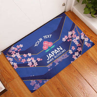 Custom Japan Rugby Rubber Doormat Go Brave Blossoms - Wonder Print Shop