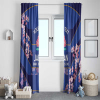 Custom Japan Rugby Window Curtain Go Brave Blossoms - Wonder Print Shop