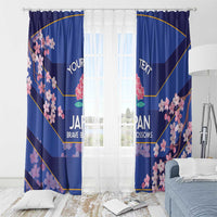 Custom Japan Rugby Window Curtain Go Brave Blossoms - Wonder Print Shop