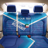 Custom Kuwait Football Back Car Seat Cover Al-Azraq Sporty Style - Wonder Print Shop
