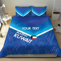 Custom Kuwait Football Bedding Set Al-Azraq Sporty Style - Wonder Print Shop