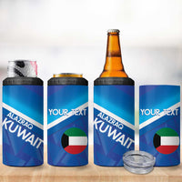 Custom Kuwait Football 4 in 1 Can Cooler Tumbler Al-Azraq Sporty Style - Wonder Print Shop