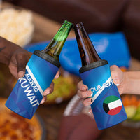 Custom Kuwait Football 4 in 1 Can Cooler Tumbler Al-Azraq Sporty Style - Wonder Print Shop