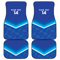 Custom Kuwait Football Car Mats Al-Azraq Sporty Style - Wonder Print Shop