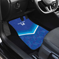 Custom Kuwait Football Car Mats Al-Azraq Sporty Style - Wonder Print Shop