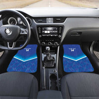 Custom Kuwait Football Car Mats Al-Azraq Sporty Style - Wonder Print Shop