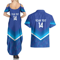 Custom Kuwait Football Couples Matching Summer Maxi Dress and Hawaiian Shirt Al-Azraq Sporty Style - Wonder Print Shop