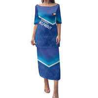 Custom Kuwait Football Family Matching Puletasi and Hawaiian Shirt Al-Azraq Sporty Style - Wonder Print Shop