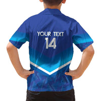 Custom Kuwait Football Family Matching Summer Maxi Dress and Hawaiian Shirt Al-Azraq Sporty Style - Wonder Print Shop