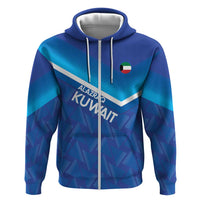 Custom Kuwait Football Hoodie Al-Azraq Sporty Style - Wonder Print Shop