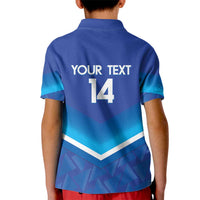 Custom Kuwait Football Kid Polo Shirt Al-Azraq Sporty Style - Wonder Print Shop