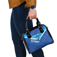 Custom Kuwait Football Shoulder Handbag Al-Azraq Sporty Style