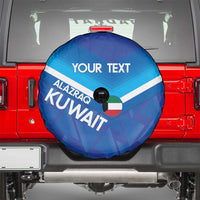 Custom Kuwait Football Spare Tire Cover Al-Azraq Sporty Style - Wonder Print Shop