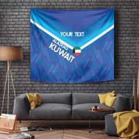 Custom Kuwait Football Tapestry Al-Azraq Sporty Style - Wonder Print Shop