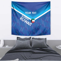Custom Kuwait Football Tapestry Al-Azraq Sporty Style - Wonder Print Shop