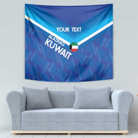 Custom Kuwait Football Tapestry Al-Azraq Sporty Style - Wonder Print Shop