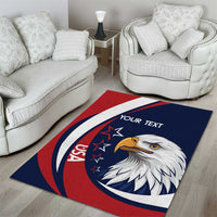 Custom USA Rugby Area Rug Go Eagles Sporty Style - Wonder Print Shop