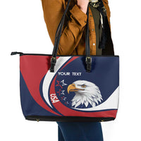 Custom USA Rugby Leather Tote Bag Go Eagles Sporty Style - Wonder Print Shop