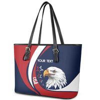 Custom USA Rugby Leather Tote Bag Go Eagles Sporty Style - Wonder Print Shop