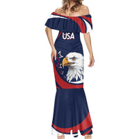 Custom USA Rugby Mermaid Dress Go Eagles Sporty Style - Wonder Print Shop