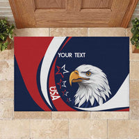 Custom USA Rugby Rubber Doormat Go Eagles Sporty Style - Wonder Print Shop