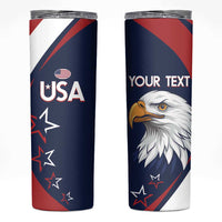 Custom USA Rugby Skinny Tumbler Go Eagles Sporty Style - Wonder Print Shop