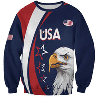 Custom USA Rugby Sweatshirt Go Eagles Sporty Style - Wonder Print Shop