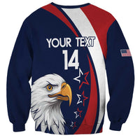 Custom USA Rugby Sweatshirt Go Eagles Sporty Style - Wonder Print Shop